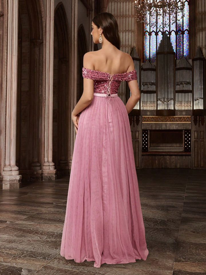 Rochie de ocazie SHEIN, roz