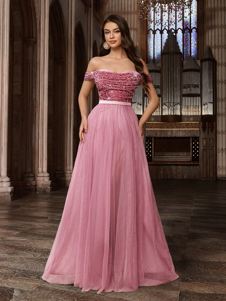 Rochie de ocazie SHEIN, roz
