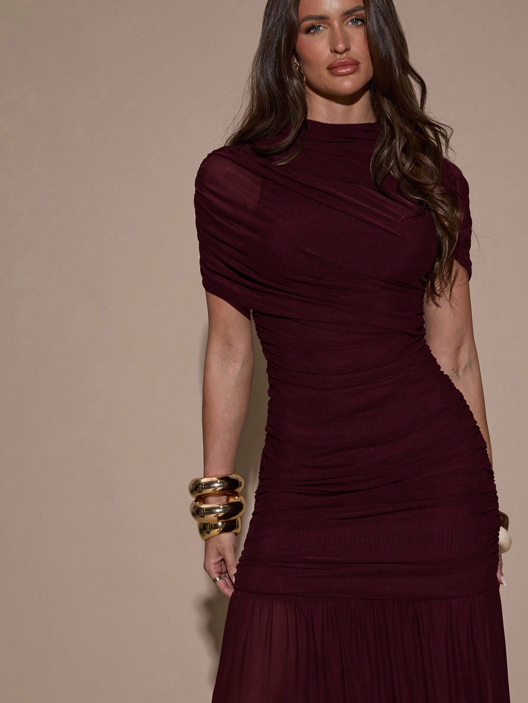 Rochie maxi SHEIN, vișiniu