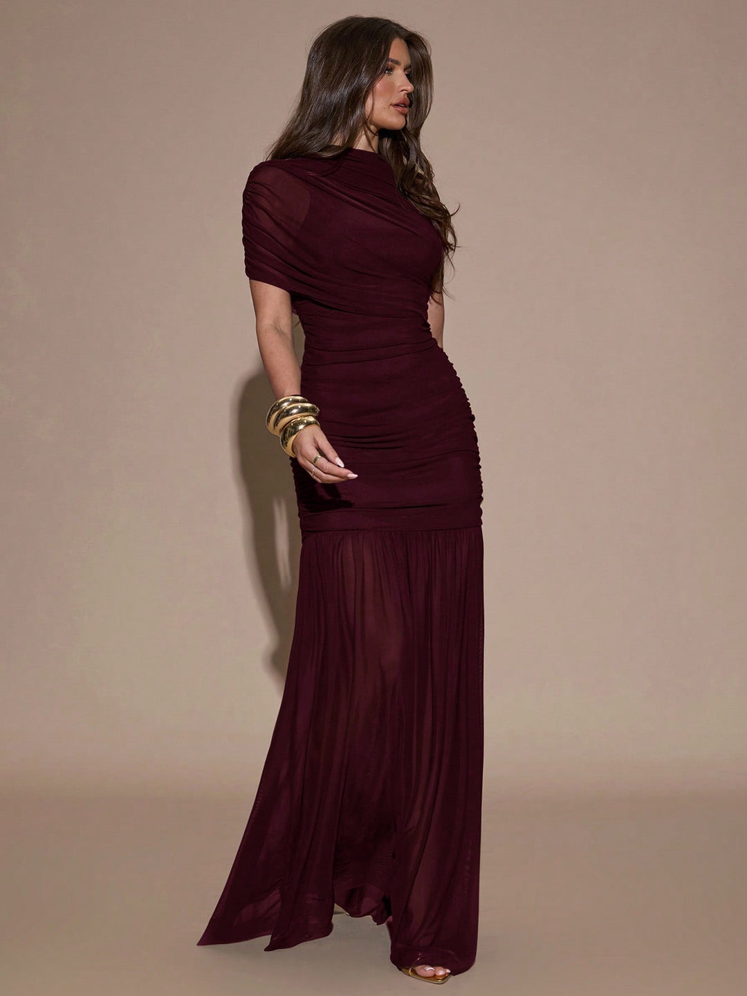 Rochie maxi SHEIN, vișiniu