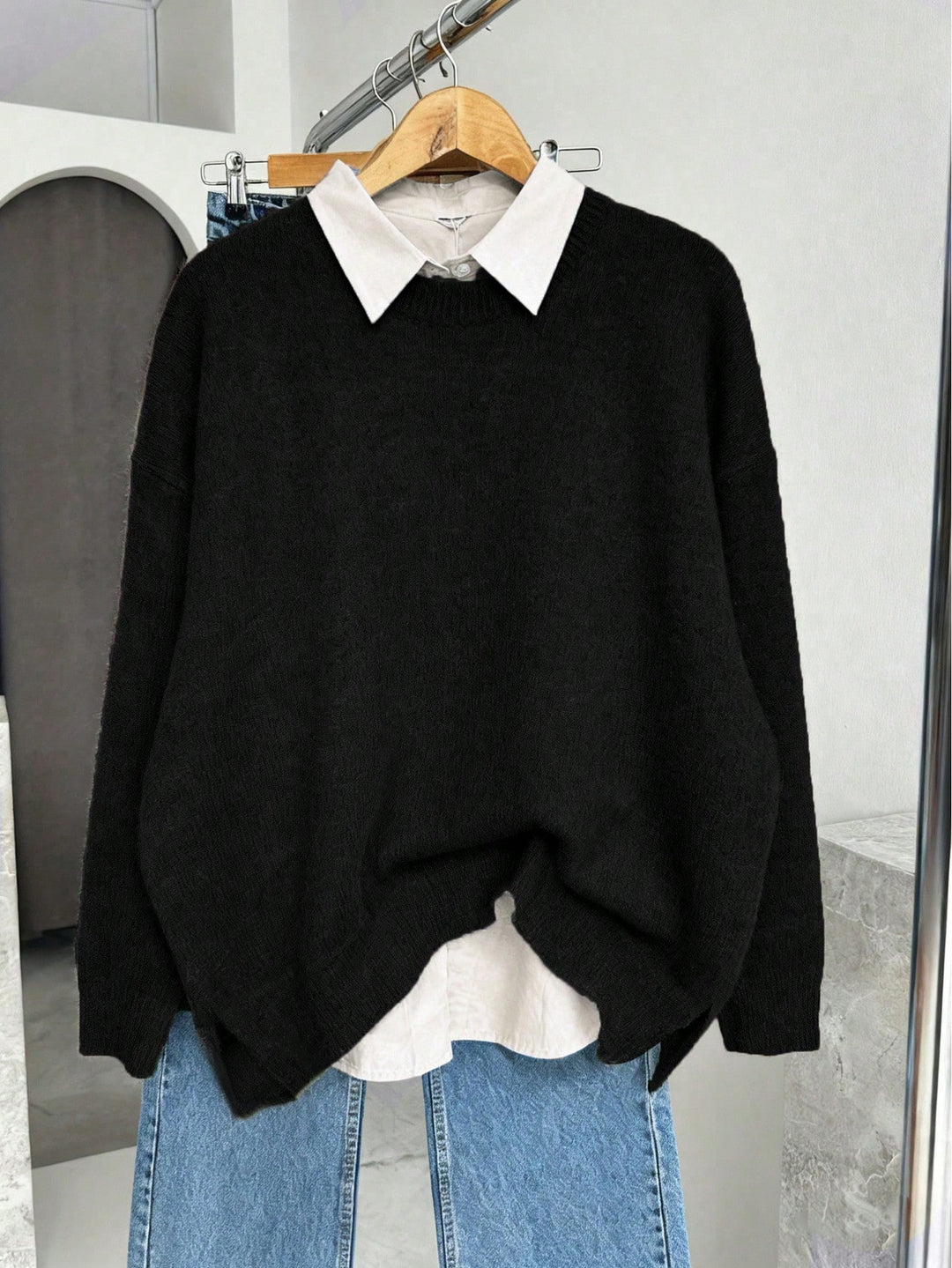 Pulover SHEIN, negru