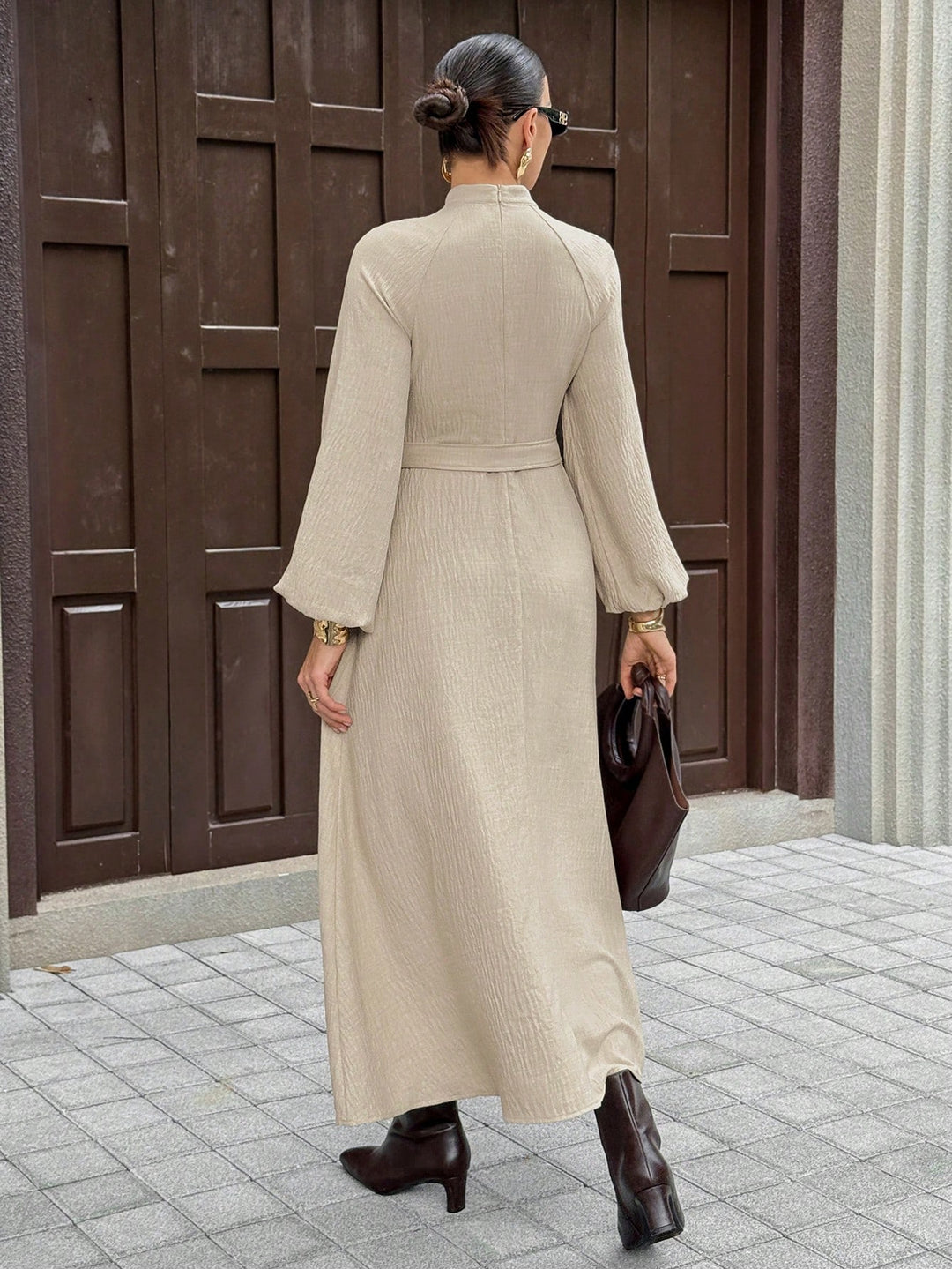 Rochie maxi SHEIN, bej