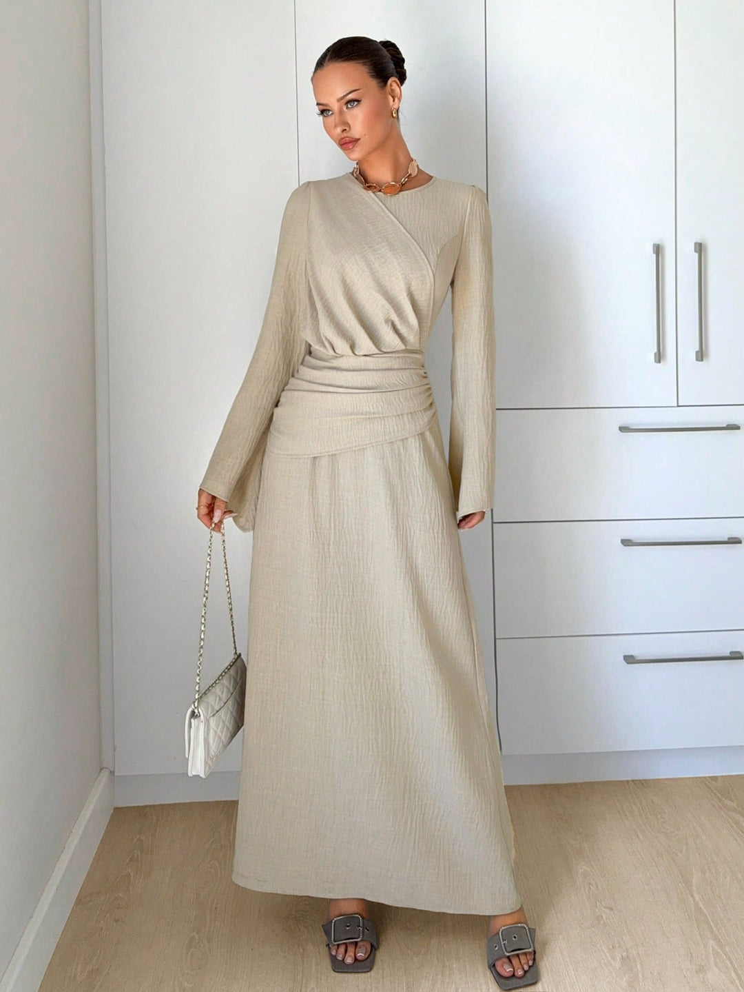 Rochie maxi SHEIN, portocaliu