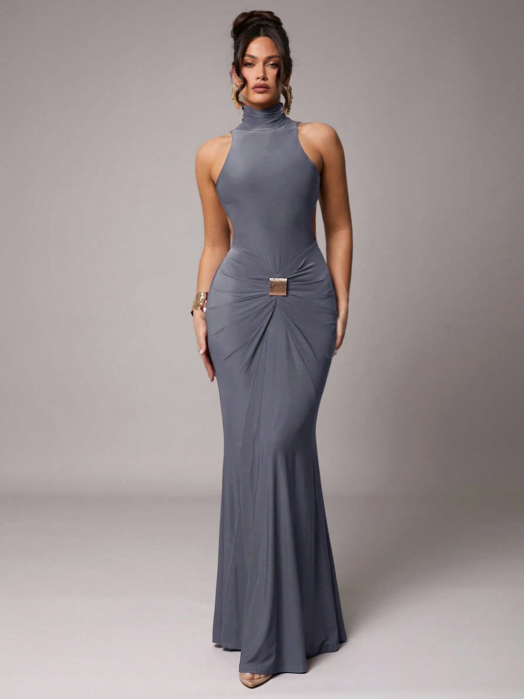 Rochie maxi SHEIN, gri