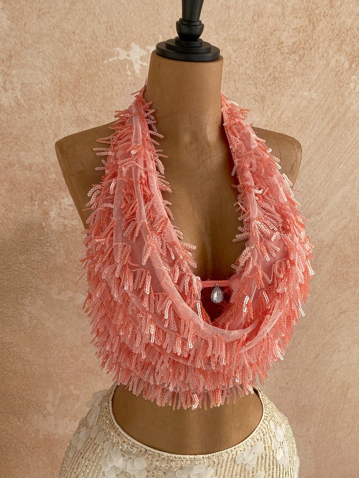 Top SHEIN, portocaliu