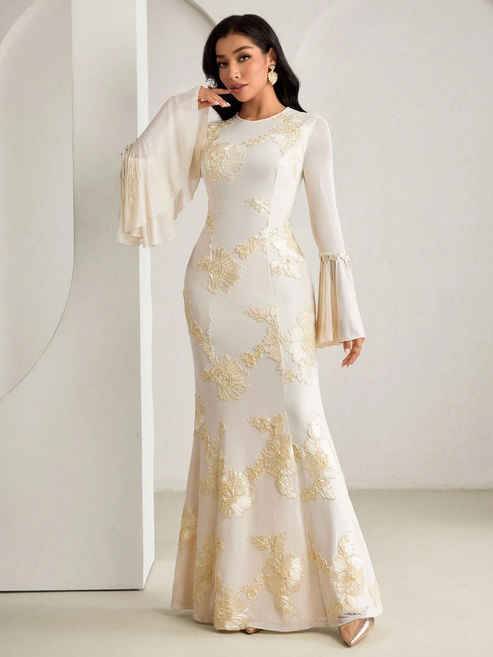 Rochie de ocazie SHEIN, crem