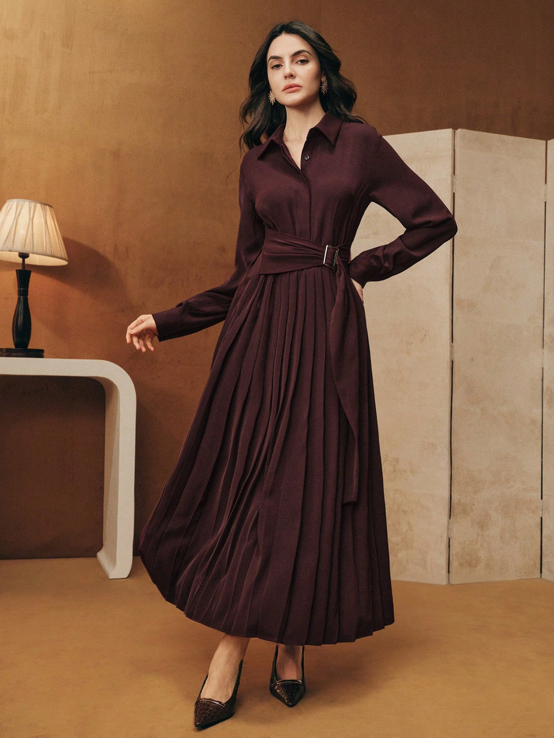 Rochie maxi SHEIN, maro