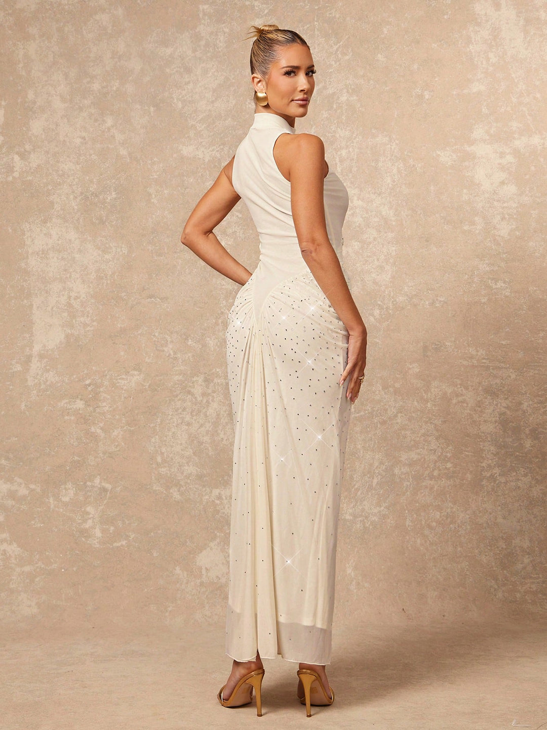 Rochie maxi SHEIN, crem
