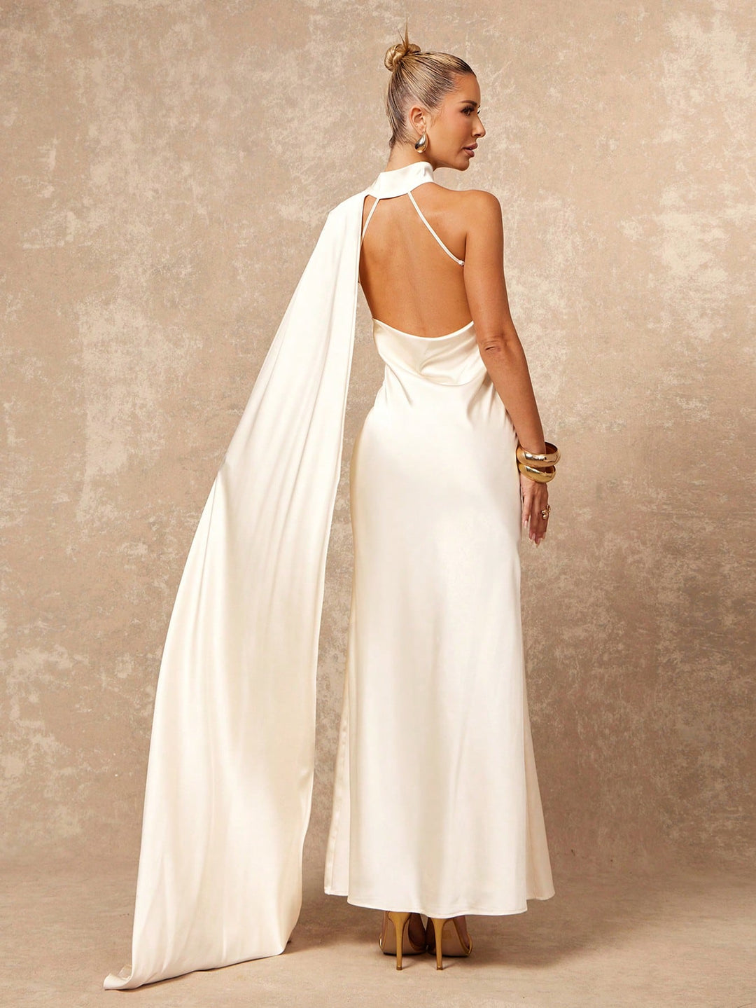Rochie maxi SHEIN, portocaliu