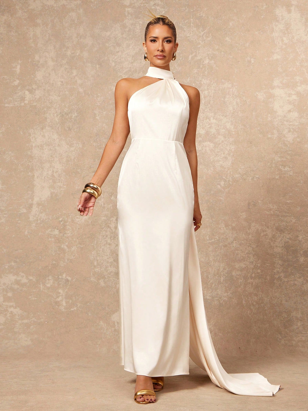 Rochie maxi SHEIN, portocaliu
