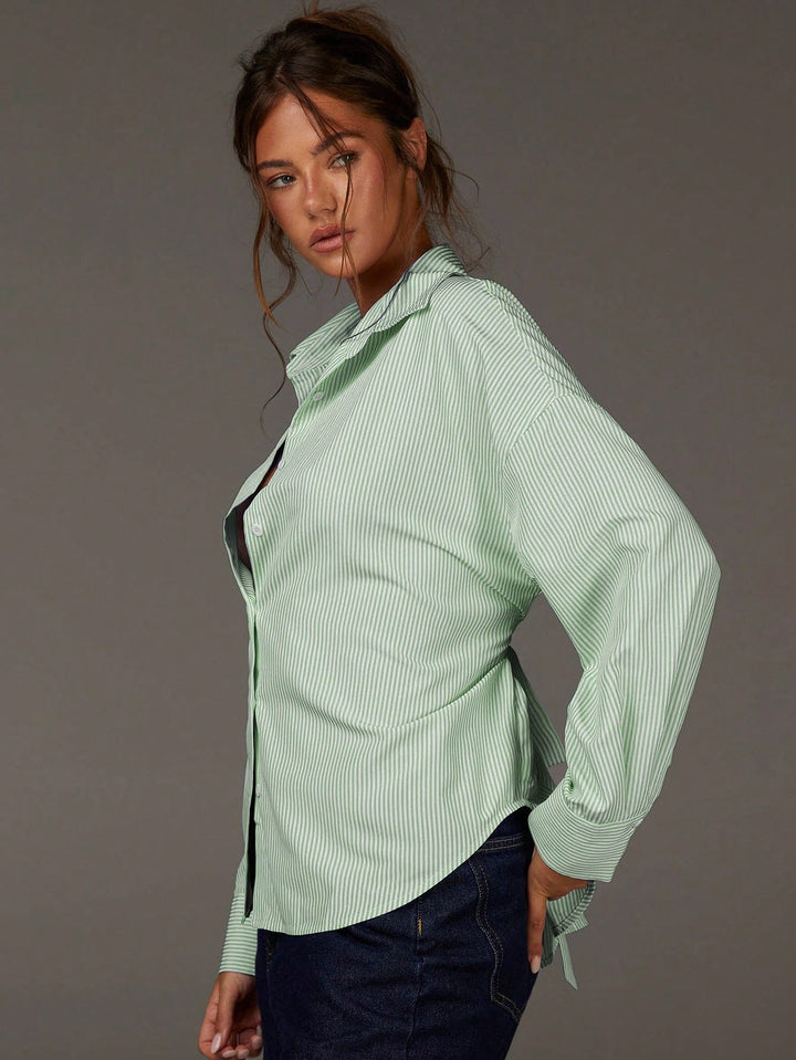 Cămașă casual SHEIN, verde