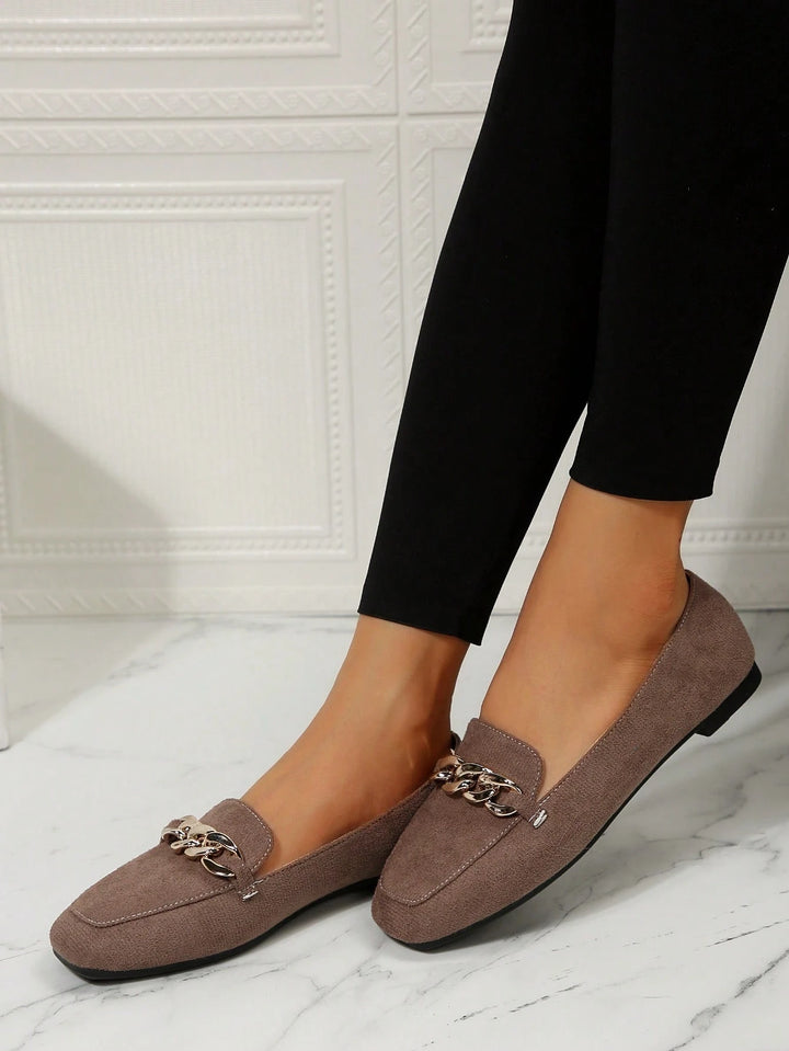 Mocasini SHEIN, maro