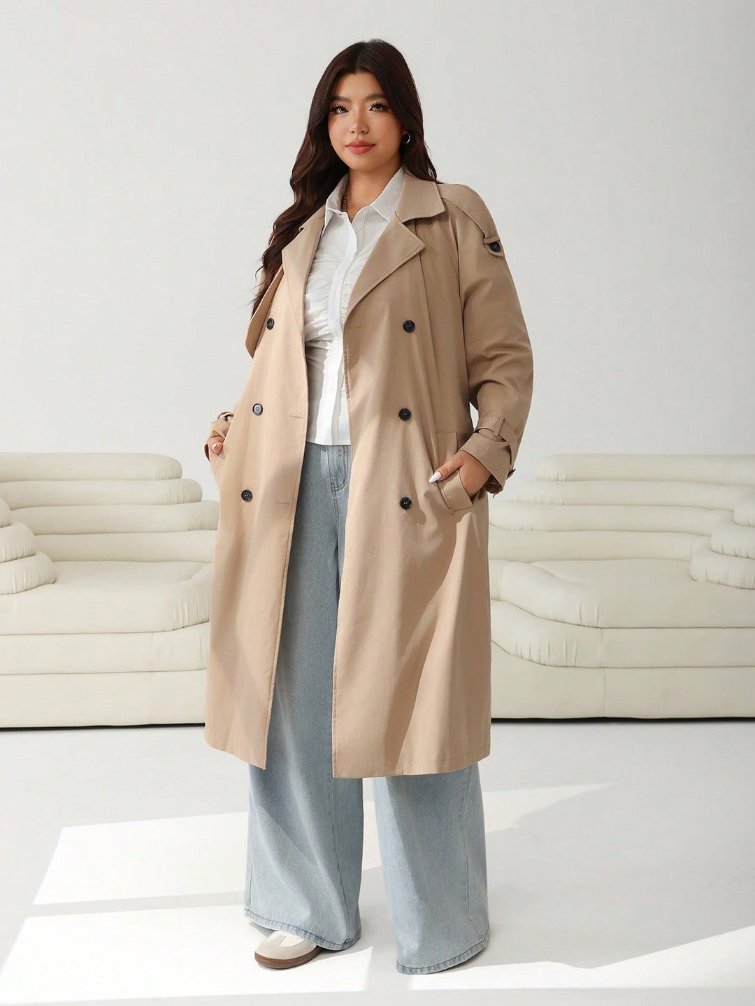 Trench SHEIN, bej