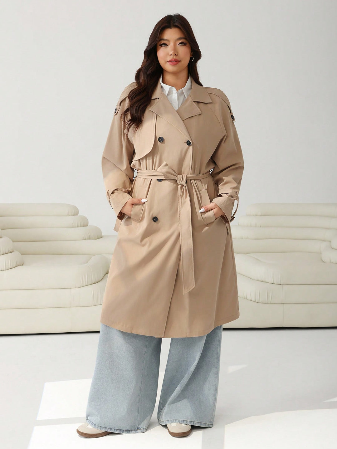 Trench SHEIN, bej