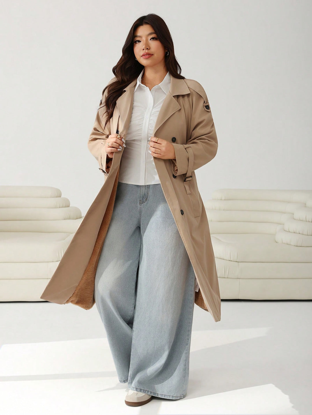 Trench SHEIN, bej