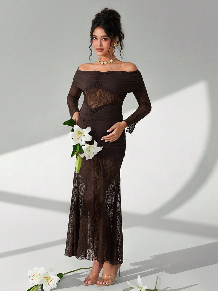 Rochie de maternitate SHEIN, maro