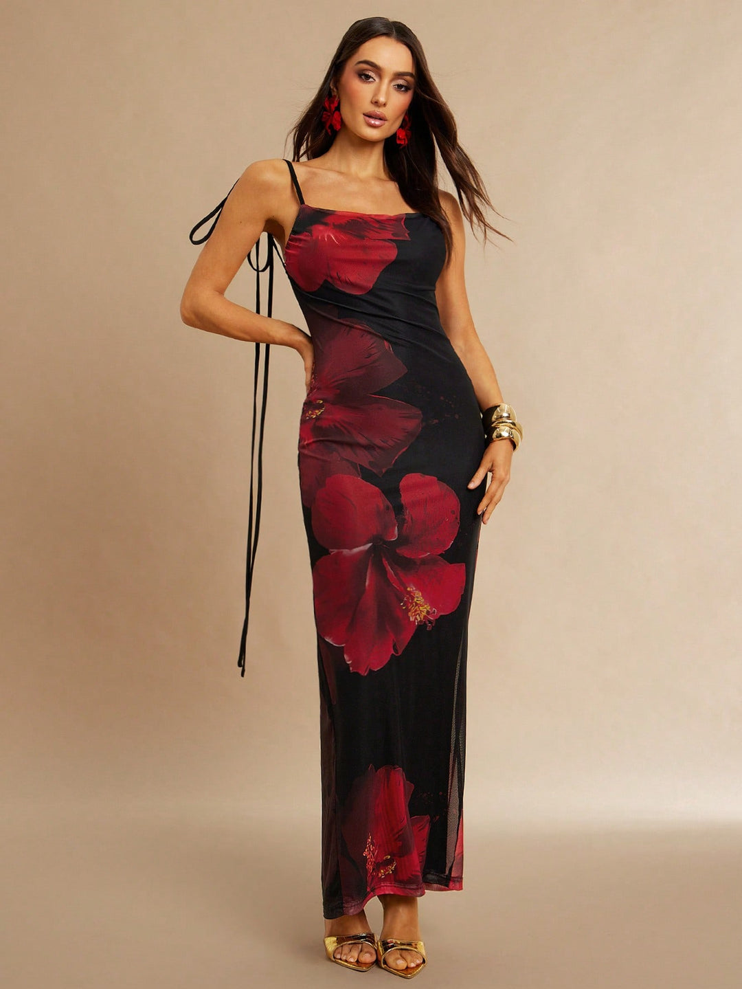 Rochie maxi SHEIN, vișiniu