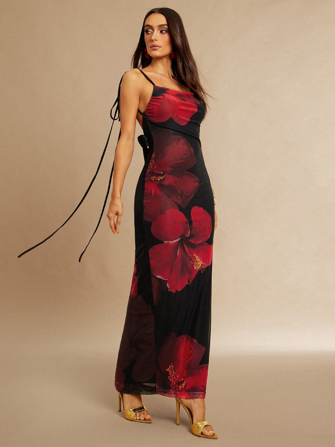 Rochie maxi SHEIN, vișiniu