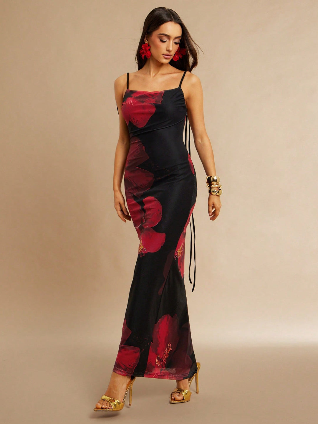 Rochie maxi SHEIN, vișiniu