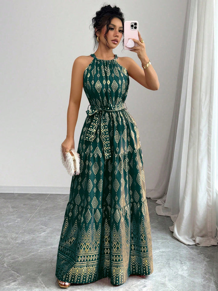 Rochie maxi SHEIN, verde
