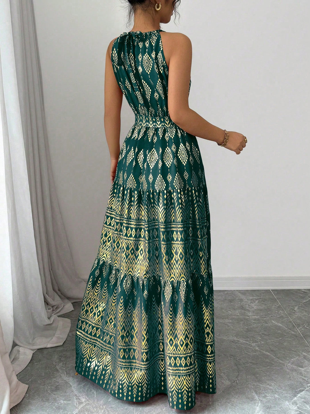 Rochie maxi SHEIN, verde
