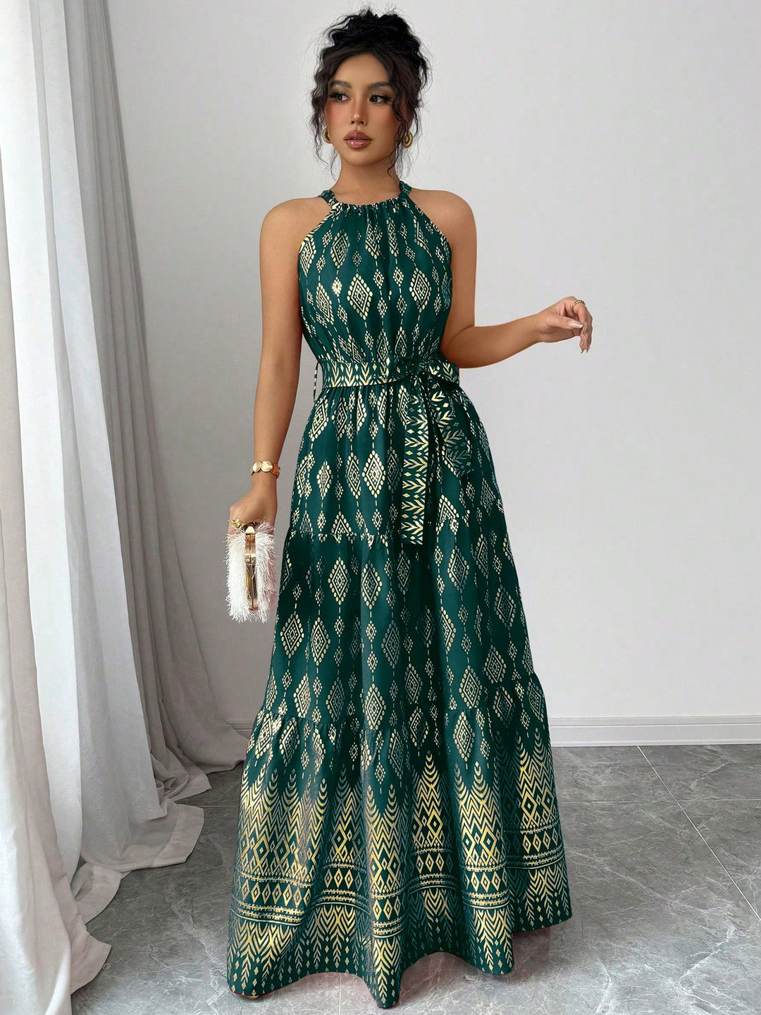 Rochie maxi SHEIN, verde