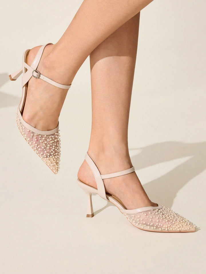 Pantofi cu toc SHEIN, auriu