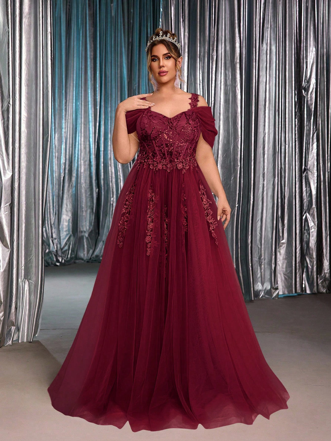 Rochie de mireasă SHEIN, vișiniu