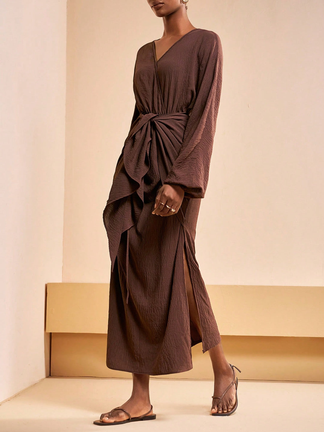 Rochie maxi SHEIN, maro