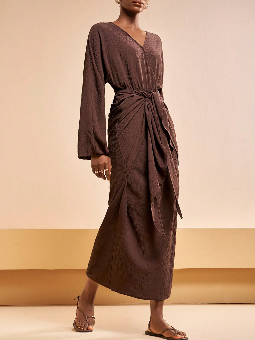 Rochie maxi SHEIN, maro