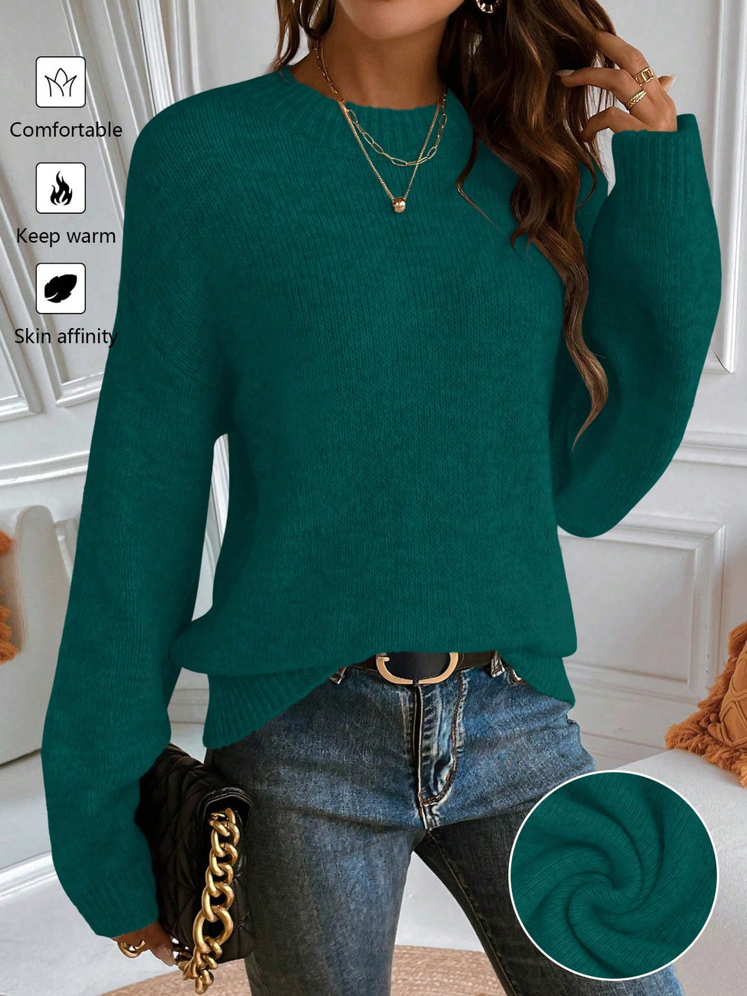 Pulover SHEIN, verde