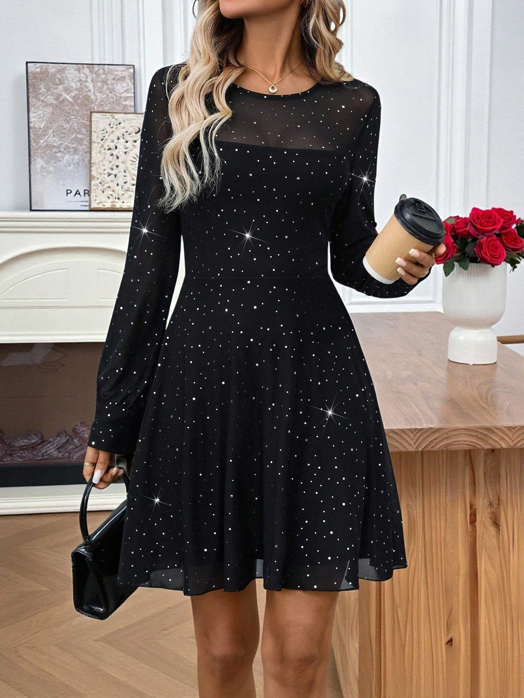 Rochie scurtă SHEIN, negru