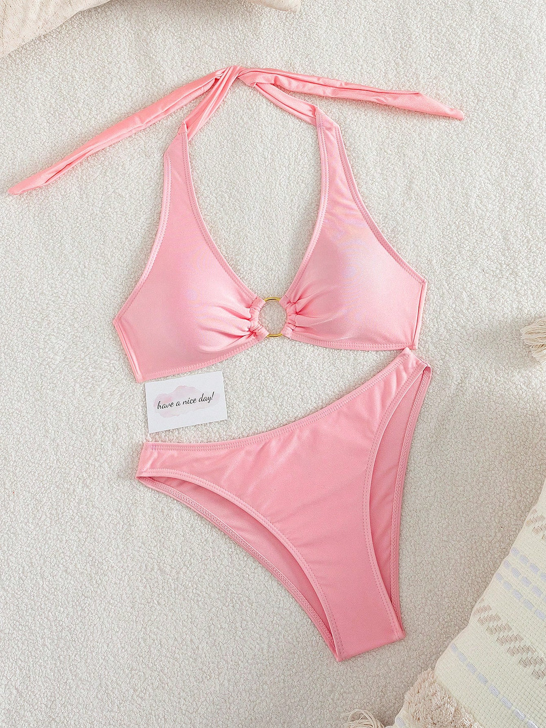Set bikini SHEIN, roz