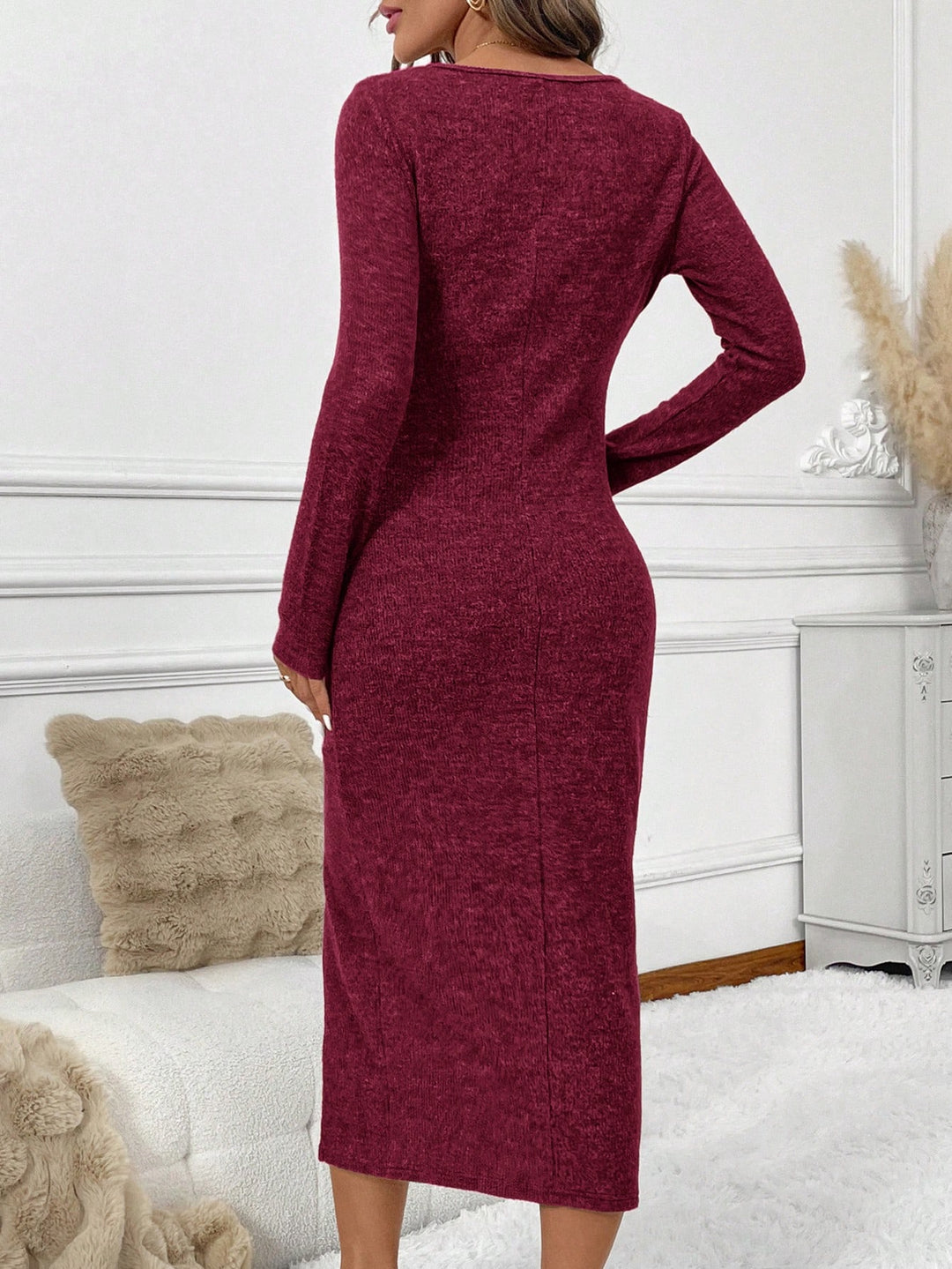 Rochie midi SHEIN, vișiniu
