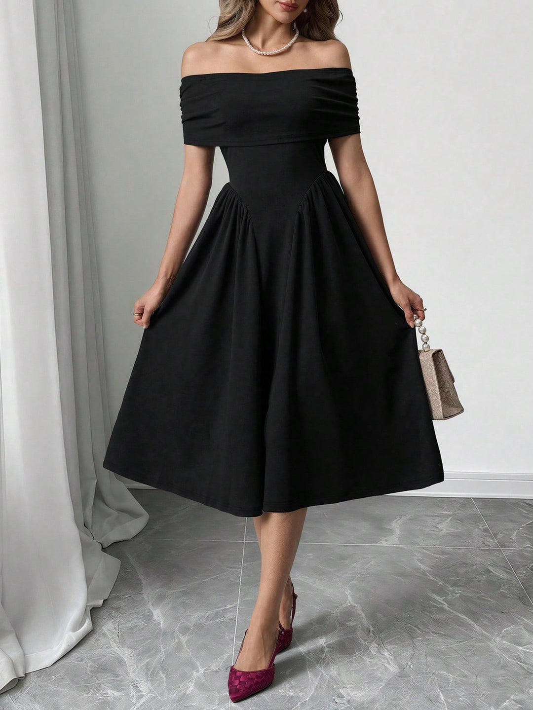 Rochie maxi SHEIN, negru