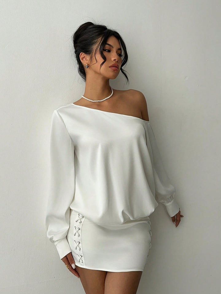 Rochie mini SHEIN, alb