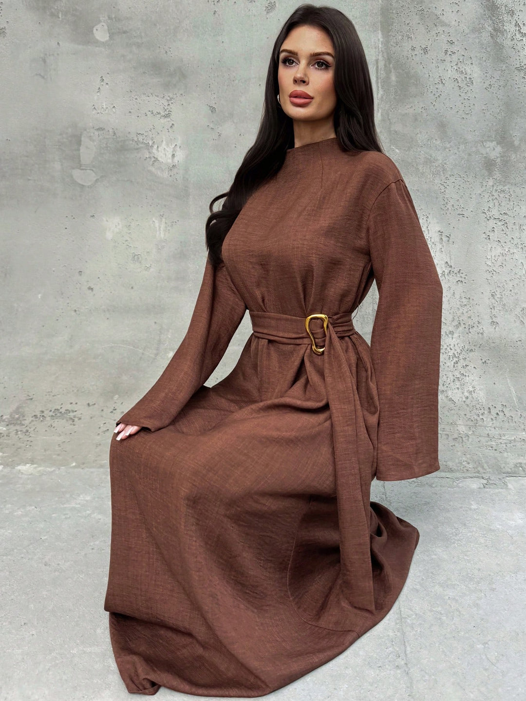 Rochie maxi SHEIN, maro