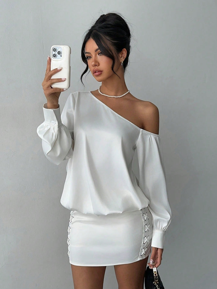 Rochie mini SHEIN, alb