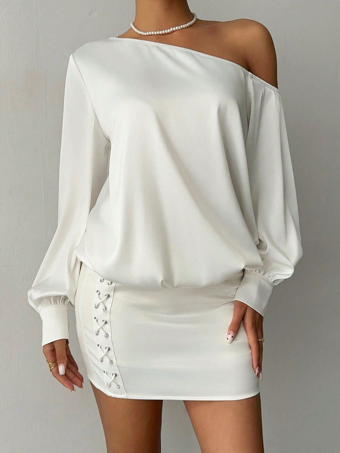 Rochie mini SHEIN, alb