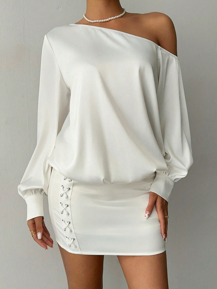 Rochie mini SHEIN, alb