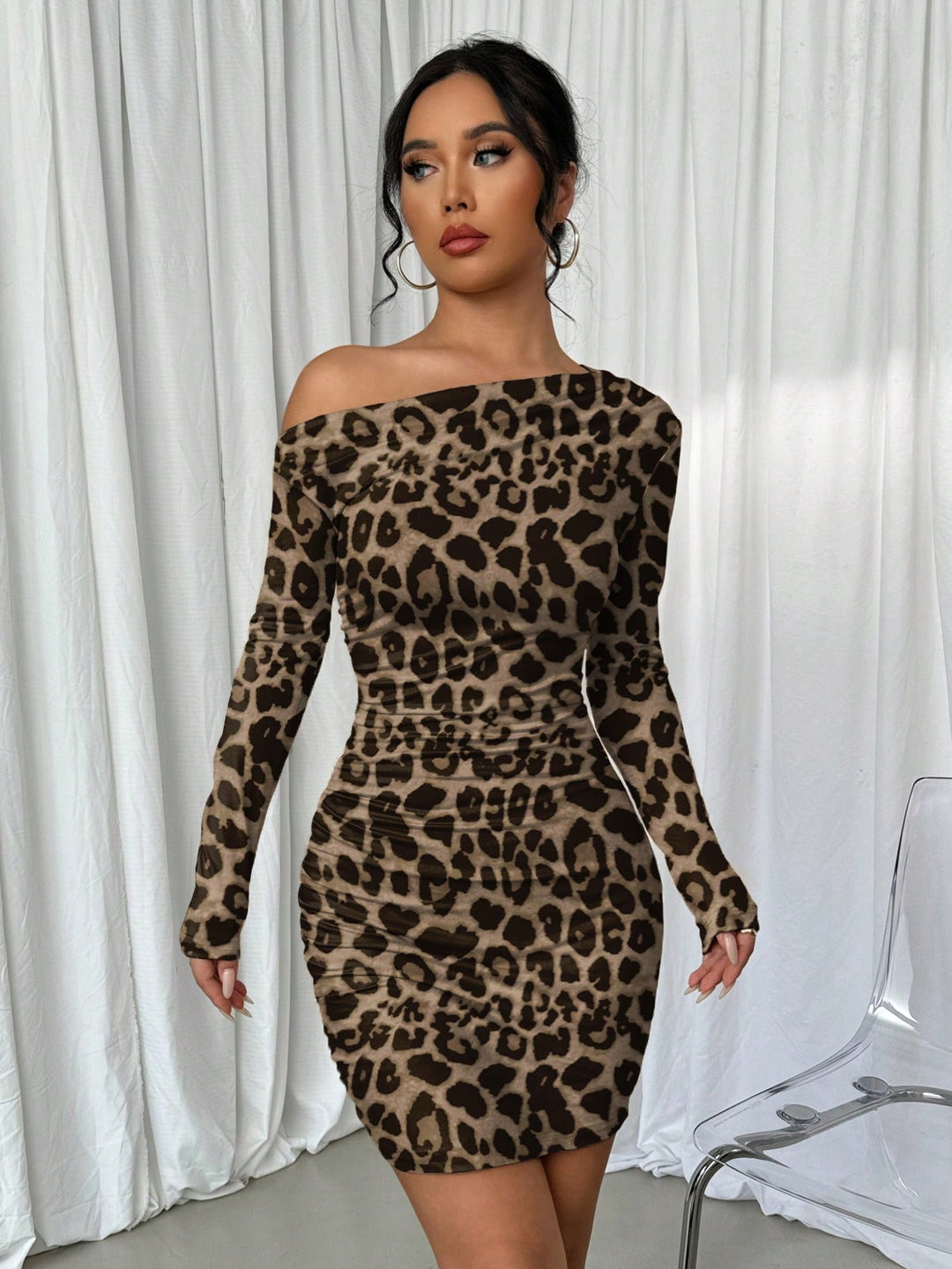 Rochie scurtă SHEIN, maro