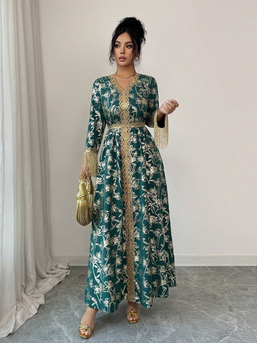 Rochie maxi SHEIN, verde