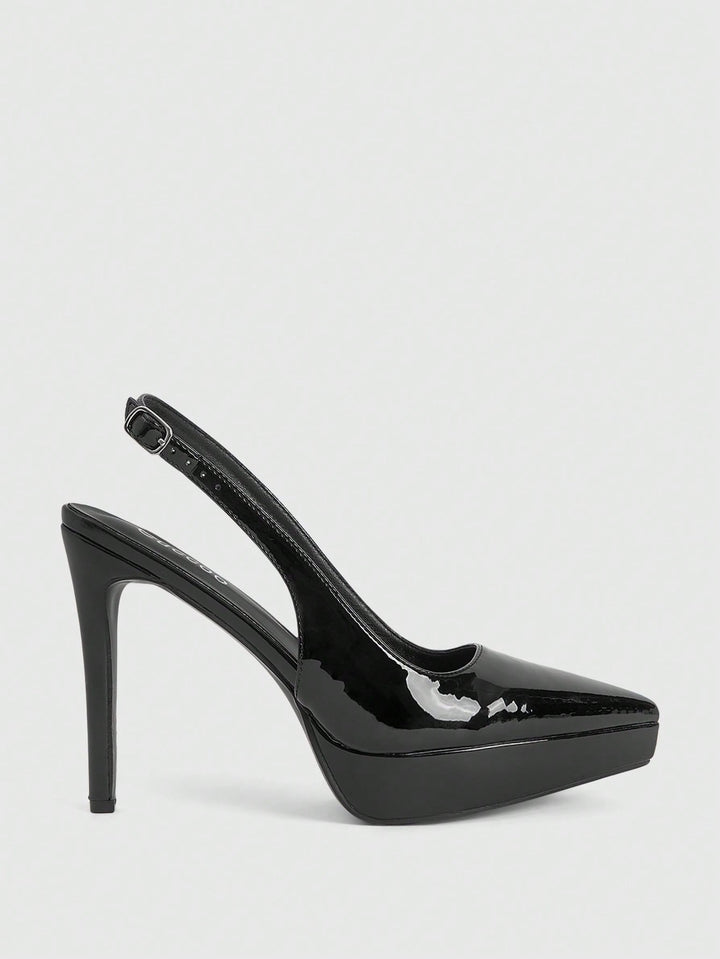 Pantofi cu toc SHEIN, negru