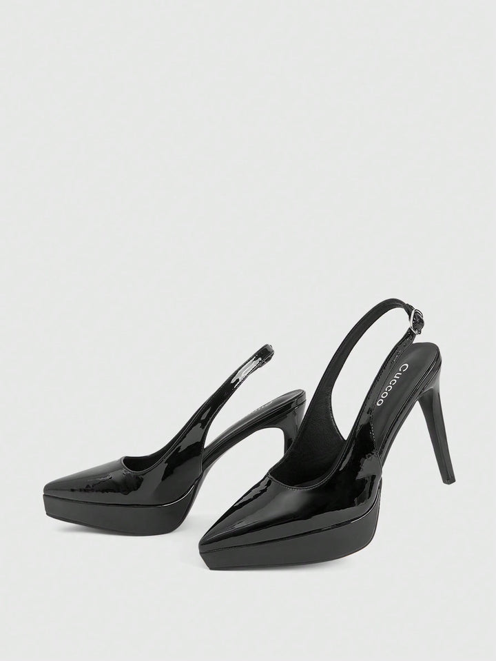 Pantofi cu toc SHEIN, negru