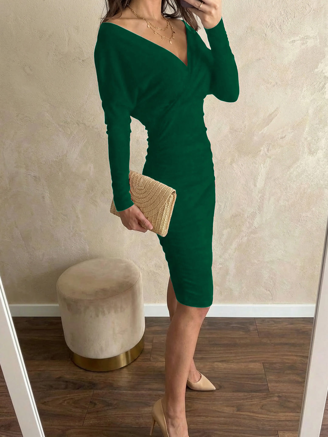 Rochie midi SHEIN, verde