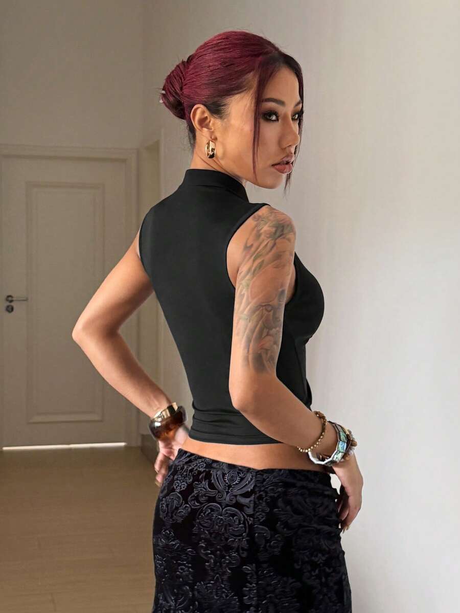 Top SHEIN, negru
