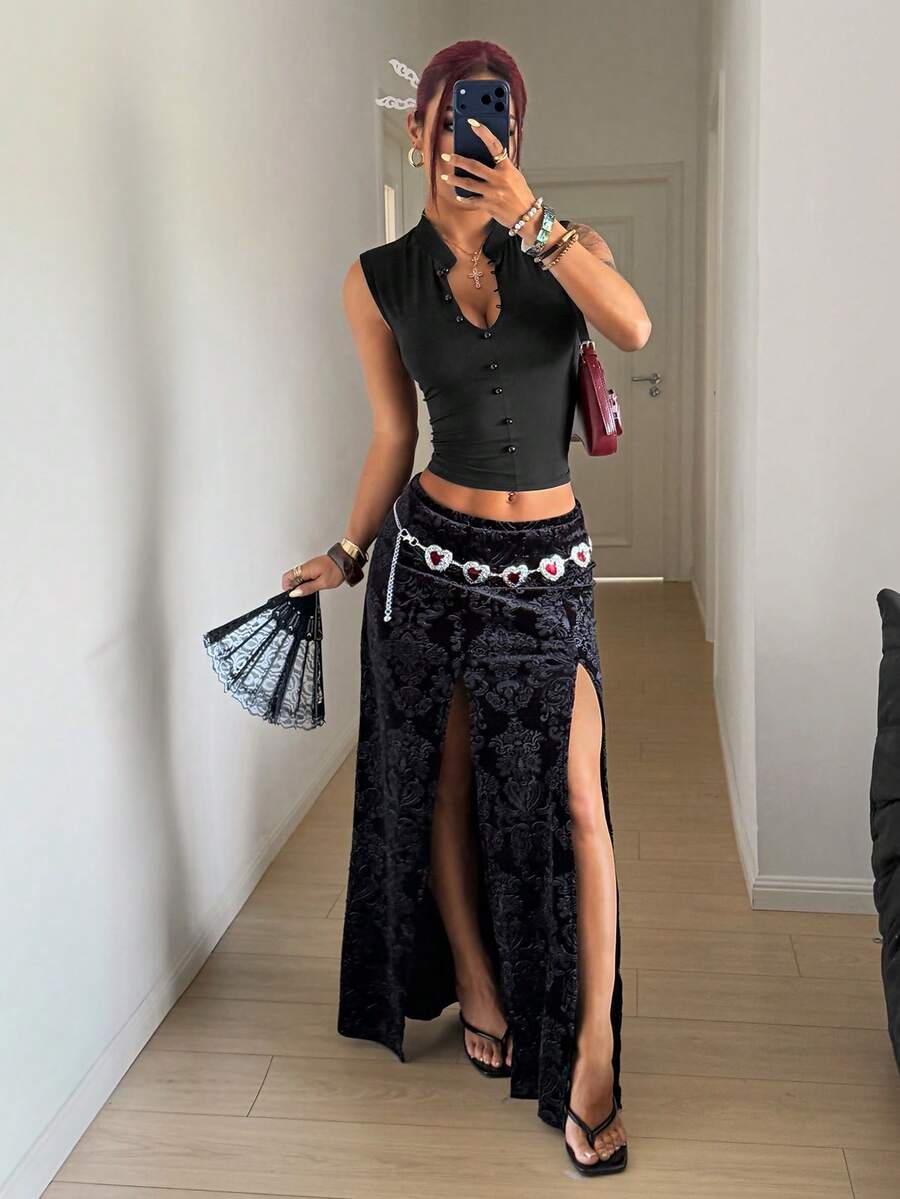 Top SHEIN, negru