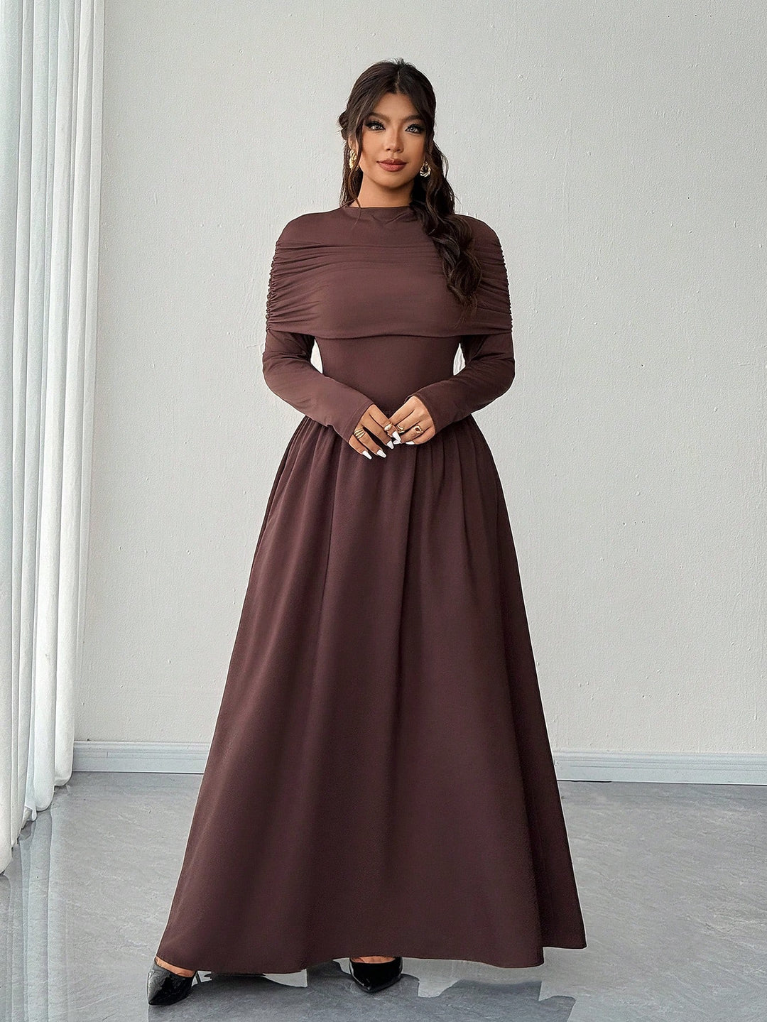 Rochie maxi SHEIN, maro