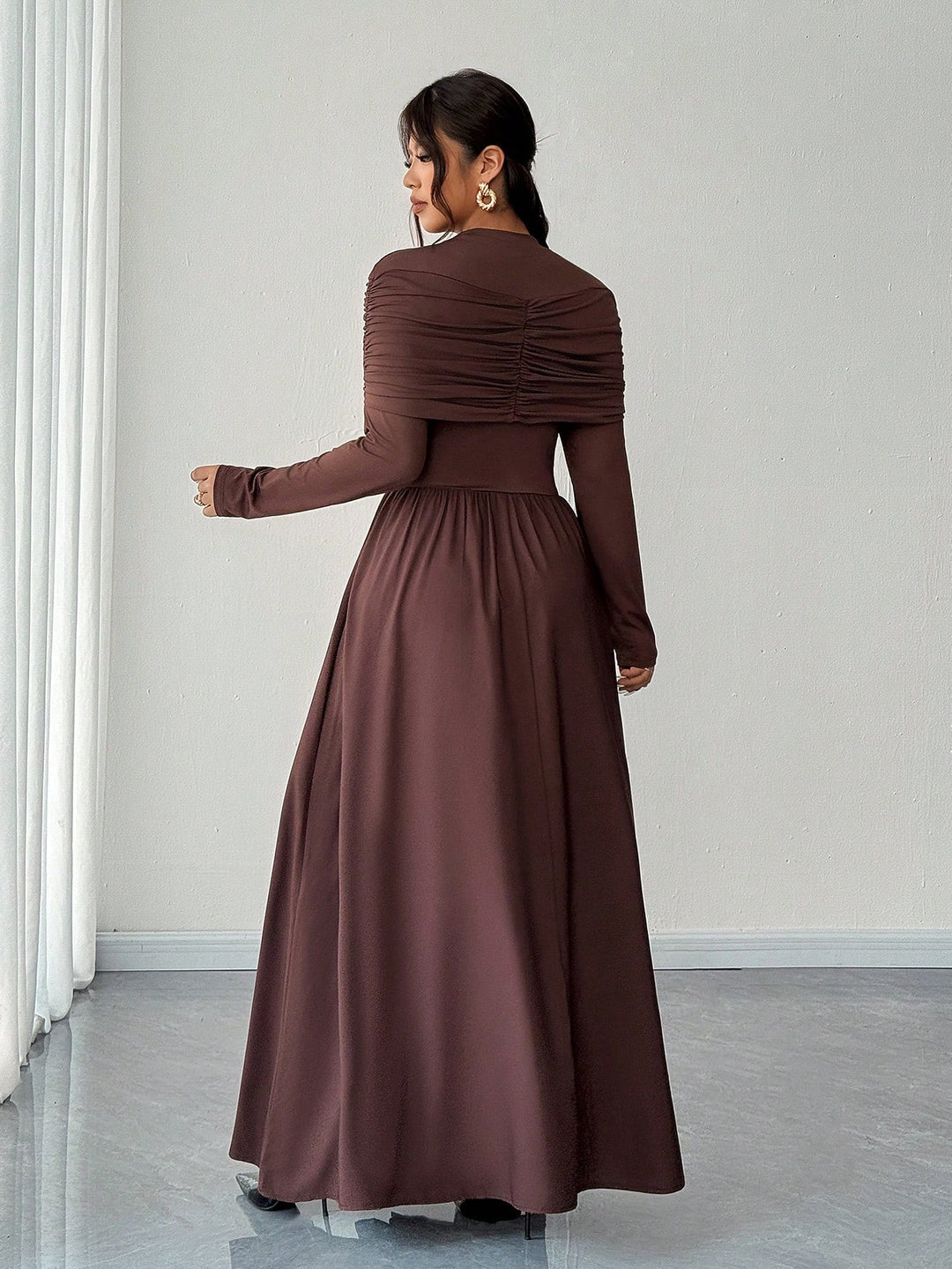 Rochie maxi SHEIN, maro
