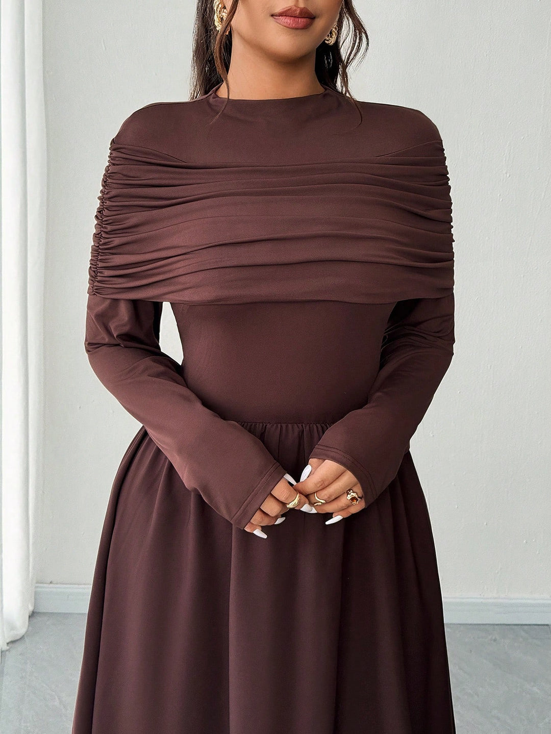 Rochie maxi SHEIN, maro